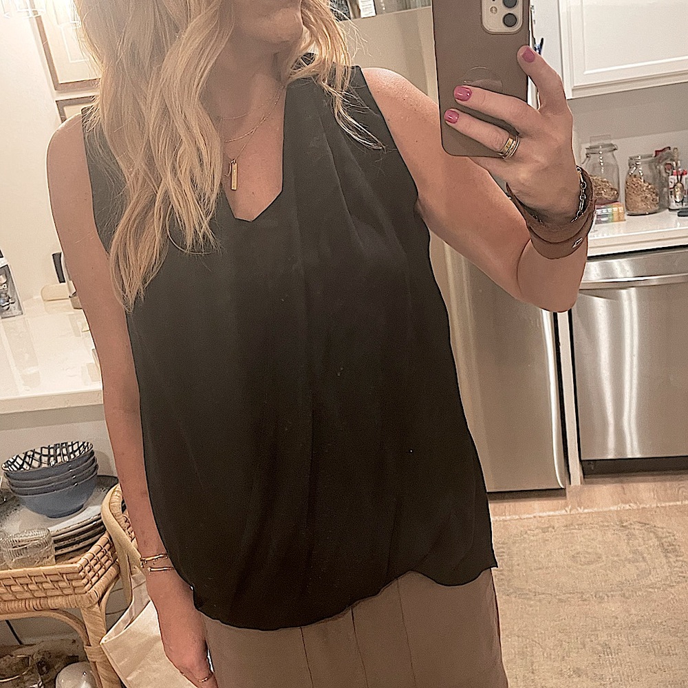 Ecru Black Blouse